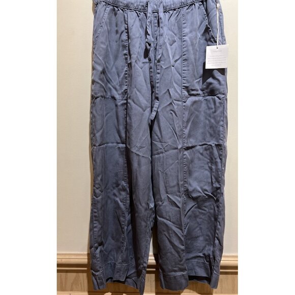 NWT ~ Nicole Miller Wide Leg Pants Blue\Gray Size M~ Vintage Look Wash - Picture 2 of 10